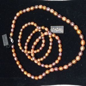 Honora's Barely Blush Pearl Necklace Bracelet Set